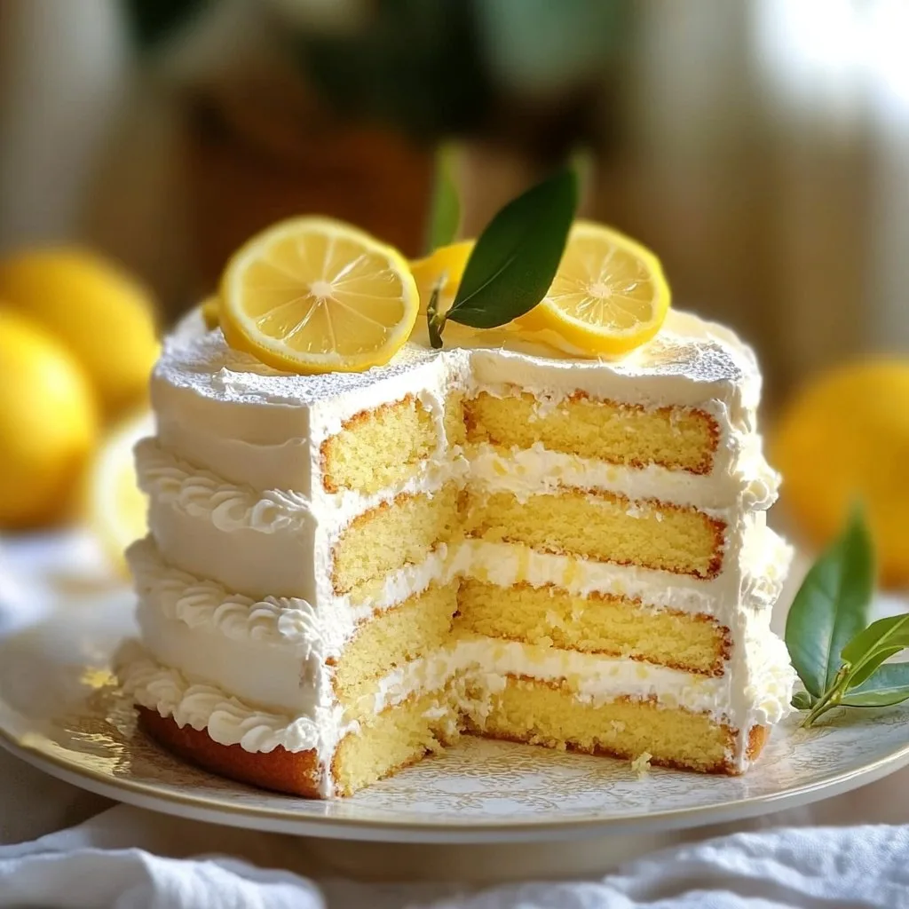 Heavenly Italian Lemon Cream Cake for Sweet Sunshine Moments