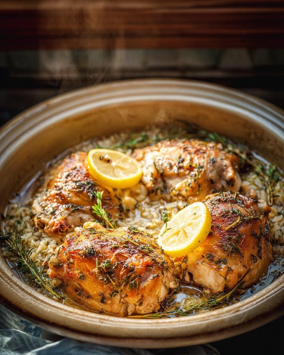 Slow Cooker Lemon Herb Chicken