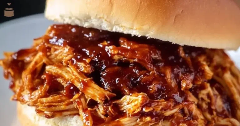 Zesty BBQ chicken cooked in a crockpot with vibrant spices and BBQ sauce