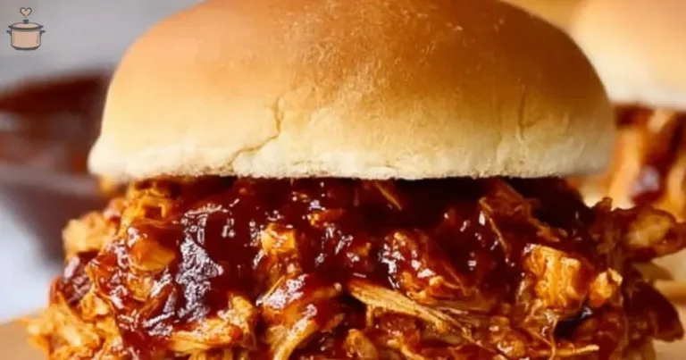 Zesty BBQ chicken cooked in a crockpot for a delicious meal.