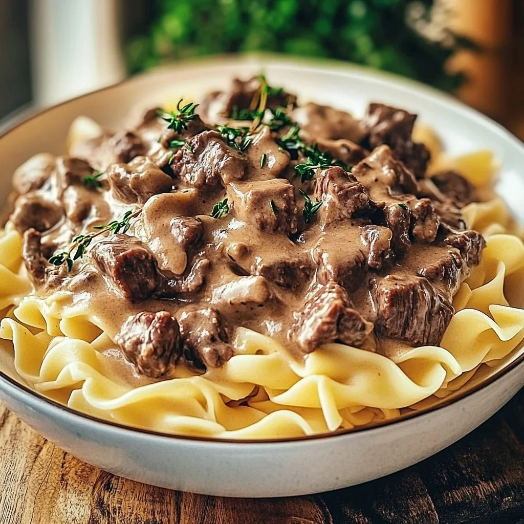 Beef Stroganoff with Egg Noodles 21 Beef Stroganoff with Egg Noodles