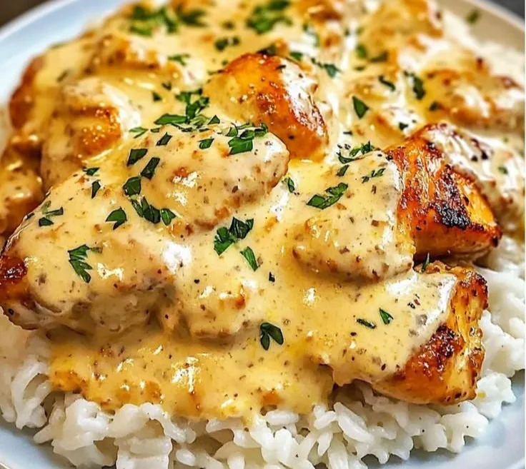 Creamy Smothered Chicken and Rice 31 Creamy Smothered Chicken and Rice