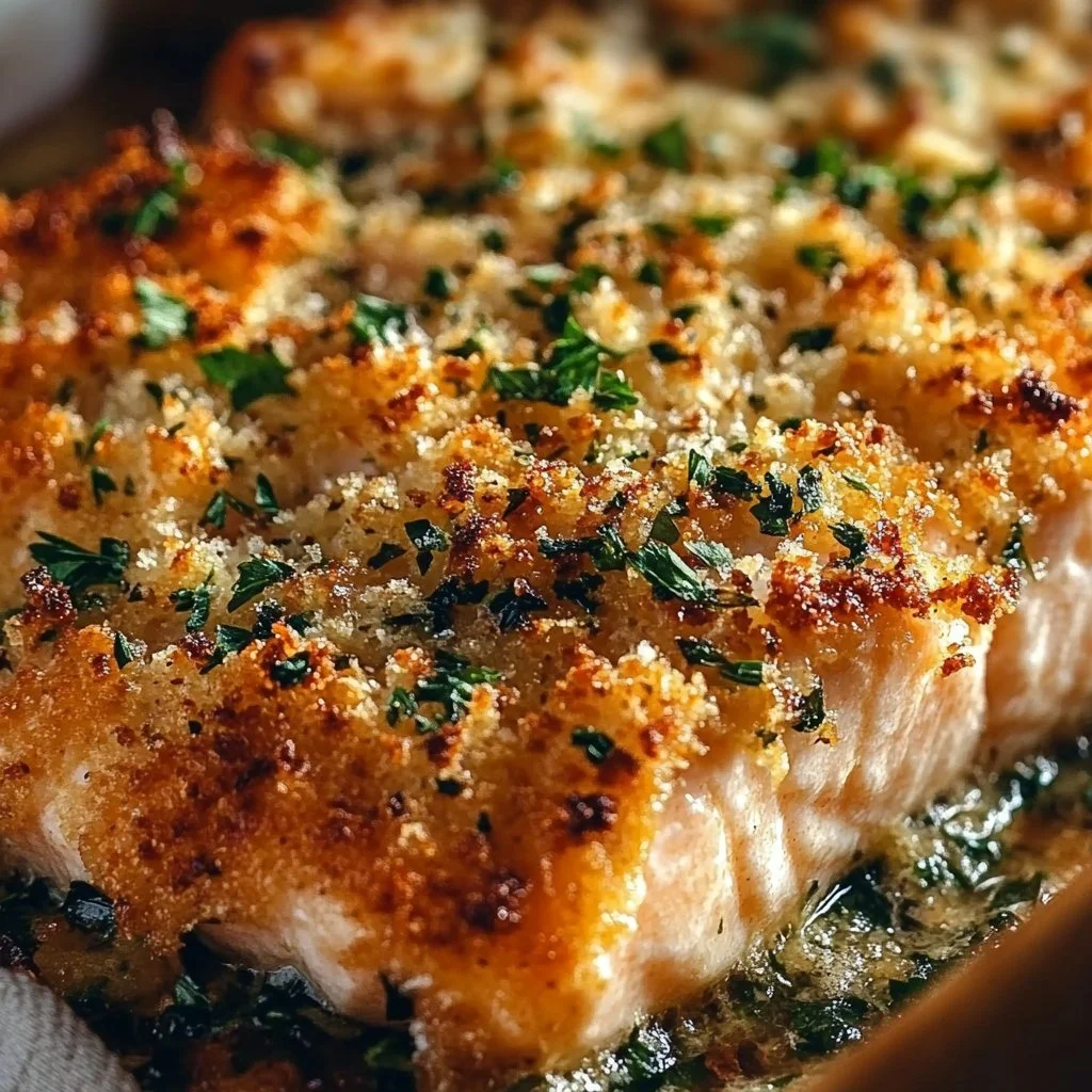 Crispy Parmesan Salmon Bake