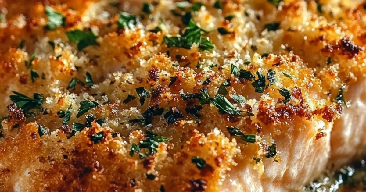 Crispy Parmesan Salmon Bake
