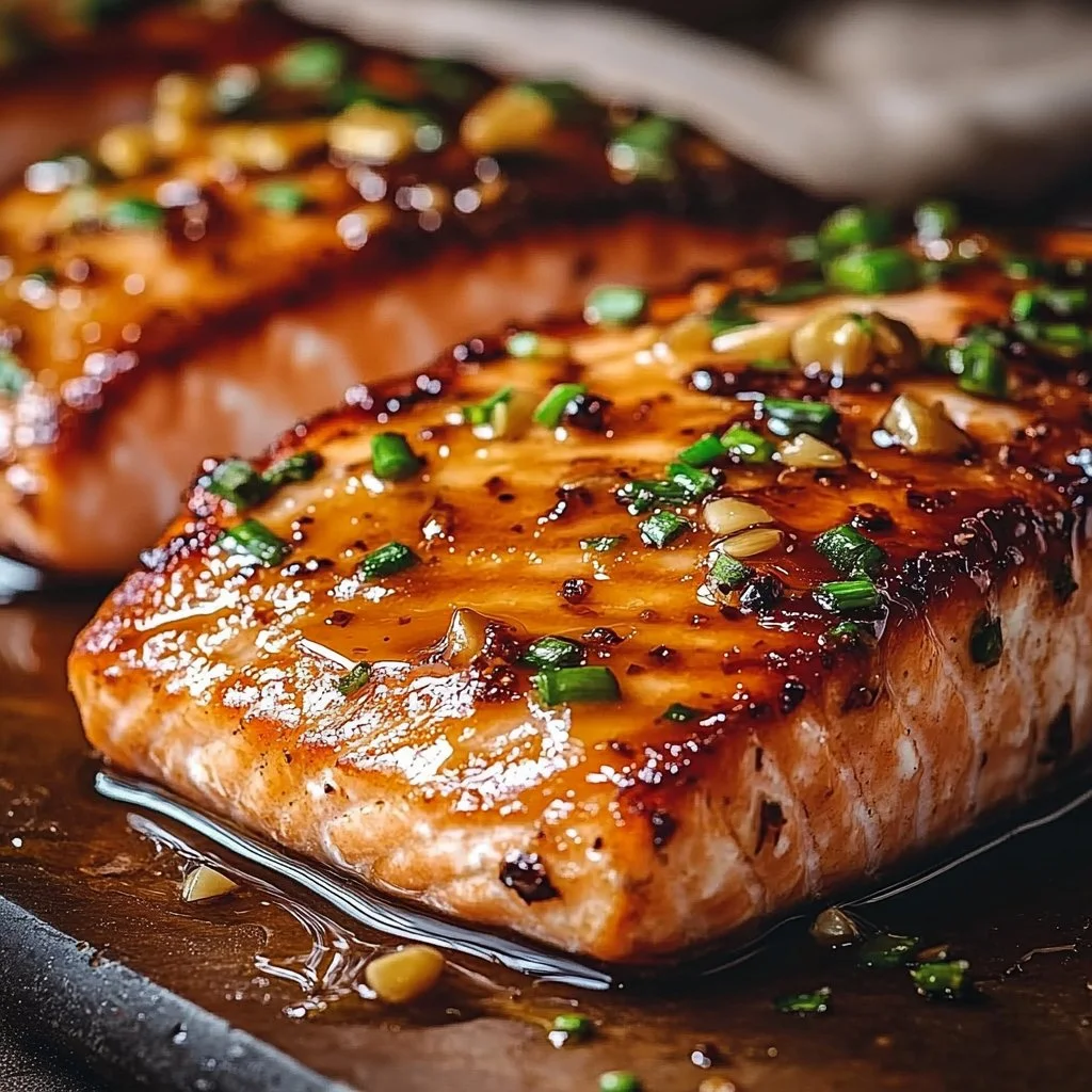 Easy Crispy Honey Garlic Glazed Salmon Recipe