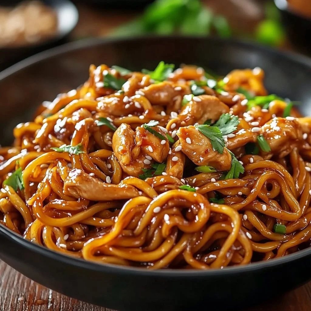 12 Best Chicken Noodle Soup Recipes for Ultimate Comfort Food 8 sticky garlic chicken noodles 2026 01 12 010320