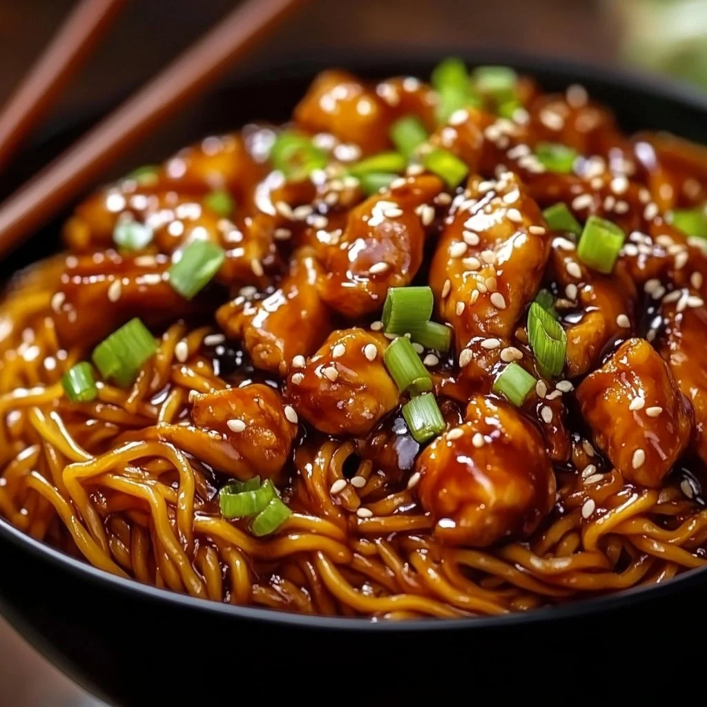 Sticky Garlic Chicken Noodles 24 Sticky Garlic Chicken Noodles