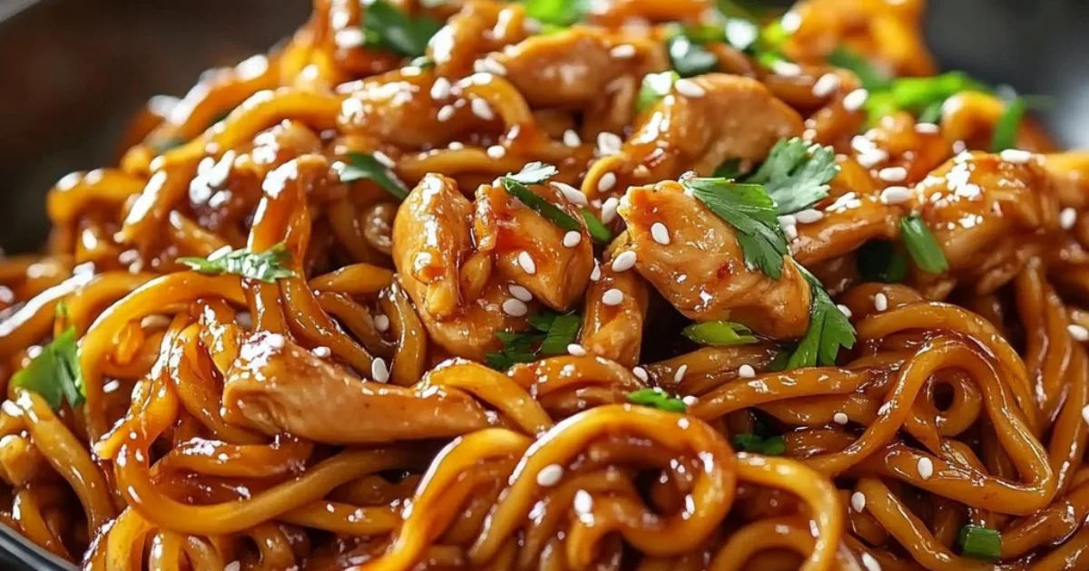 Sticky Garlic Chicken Noodles 25 Sticky Garlic Chicken Noodles