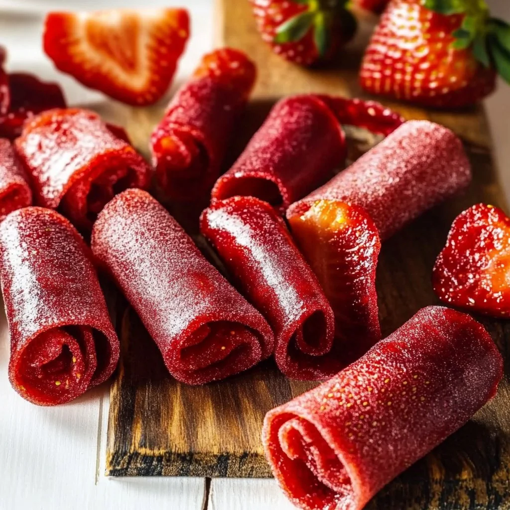 3-Ingredient Homemade Strawberry Fruit Roll-Ups