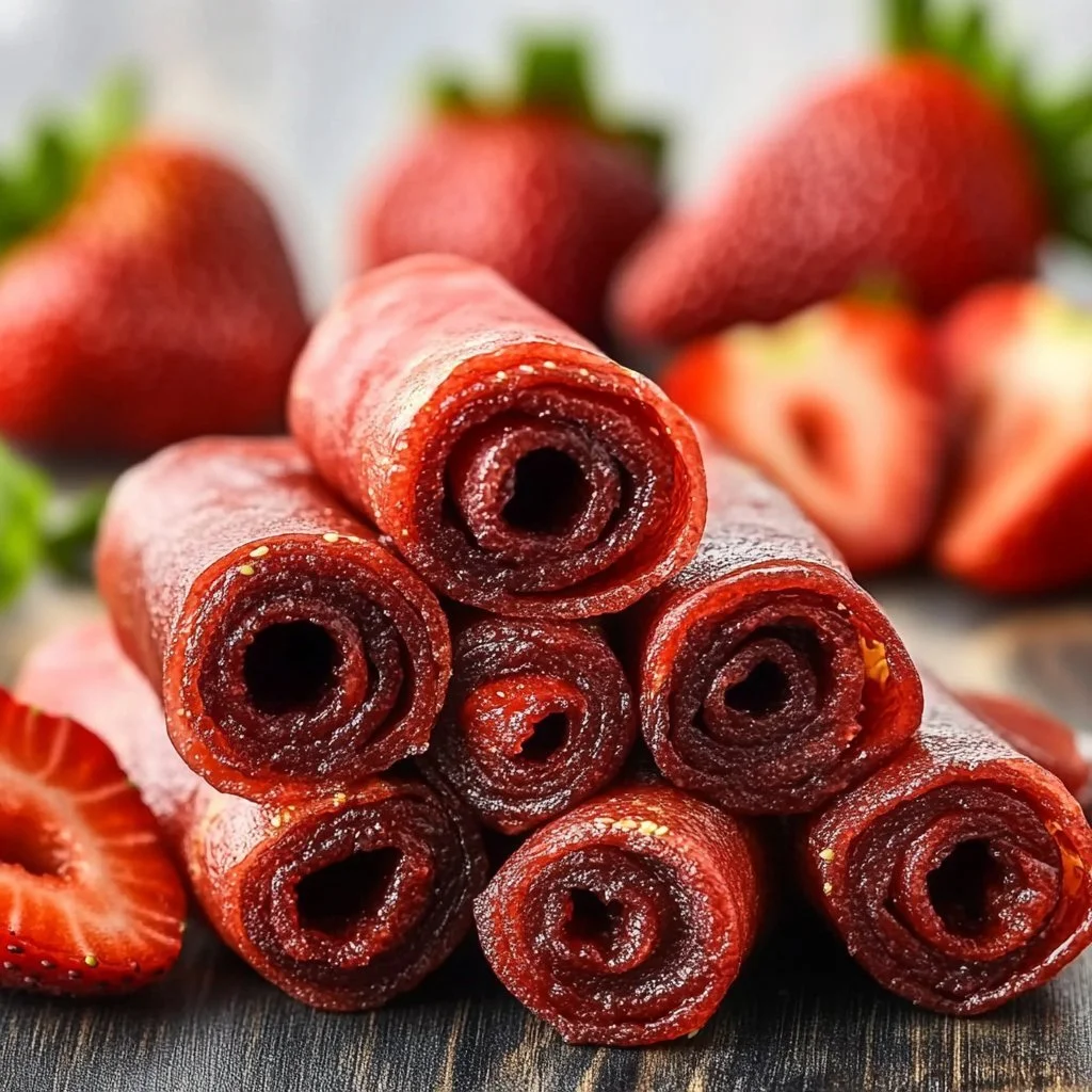 3-Ingredient Homemade Strawberry Fruit Roll-Ups