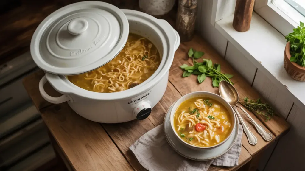 9 Irresistible Homemade Chicken Noodle Soup Crock Pot Recipes That'll Save Your Weeknight 2 Homemade-Chicken-Noodle-Soup-Crock-Pot-Recipes