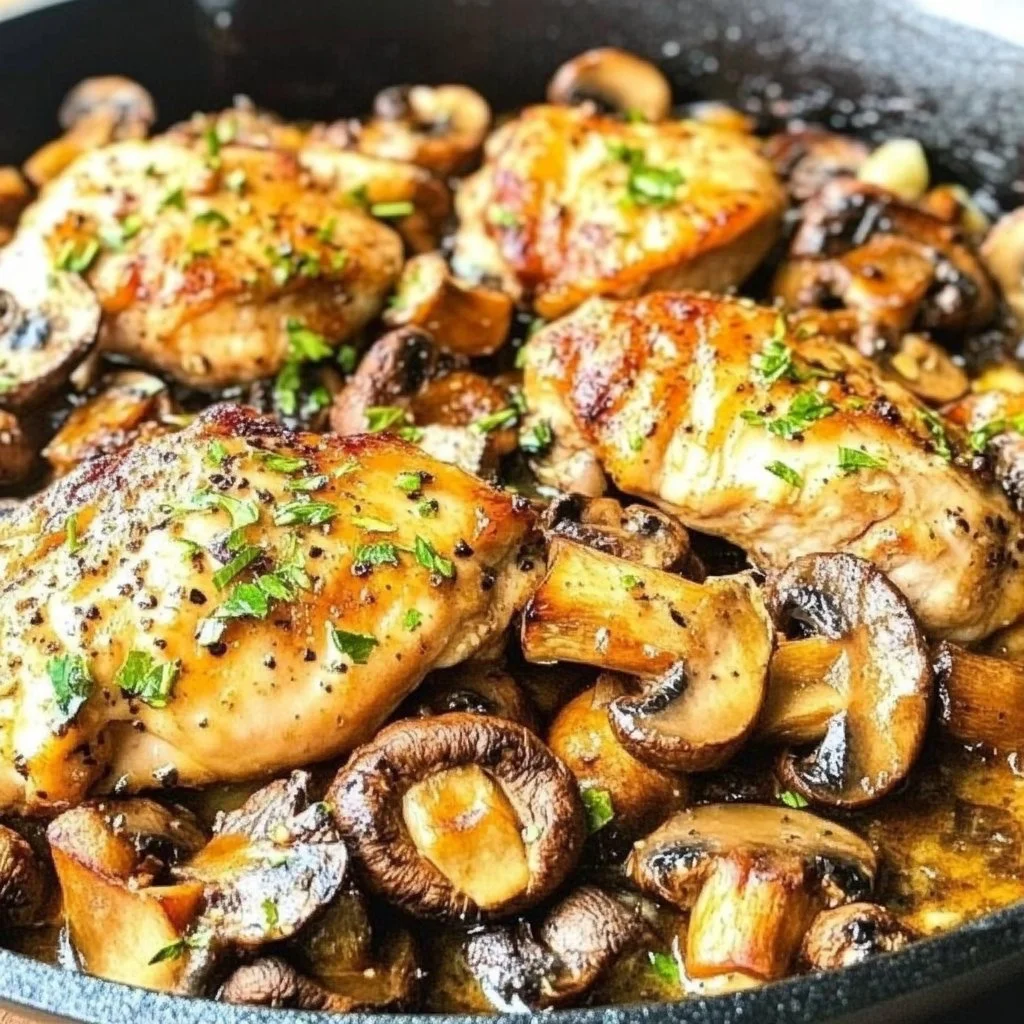 Baked Boneless Skinless Chicken Thighs with Mushrooms and Garlic 19 Baked Boneless Skinless Chicken Thighs with Mushrooms and Garlic