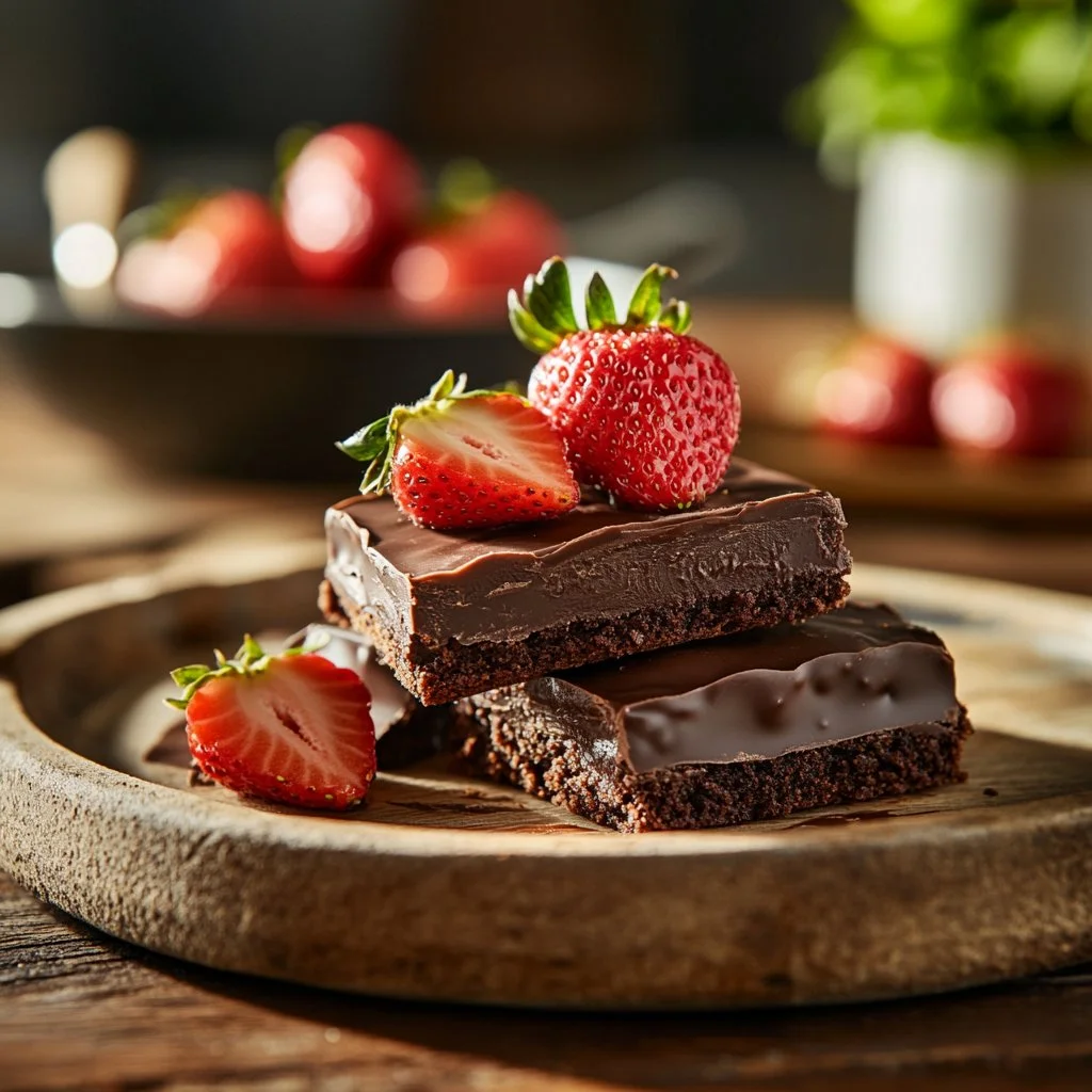 Chocolate Covered Strawberry Brownies