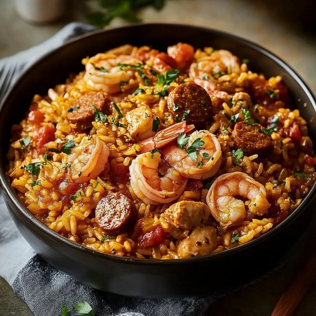 Classic Cajun Jambalaya with Chicken, Sausage & Shrimp