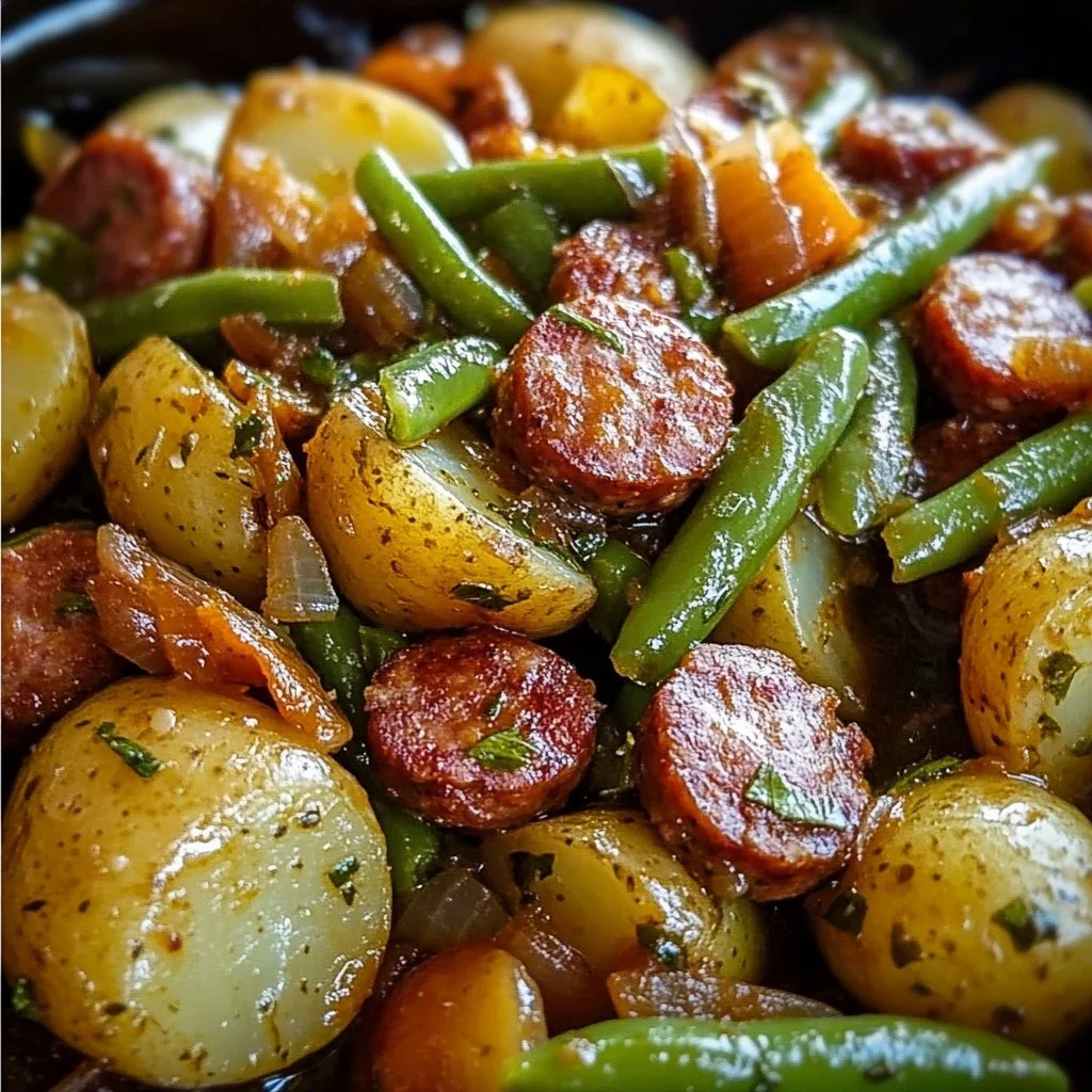 Crock Pot Swamp Potatoes with Sausage & Veggies