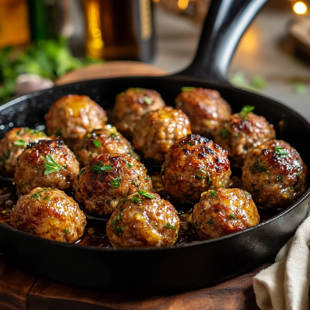 Keto Garlic Butter Meatballs