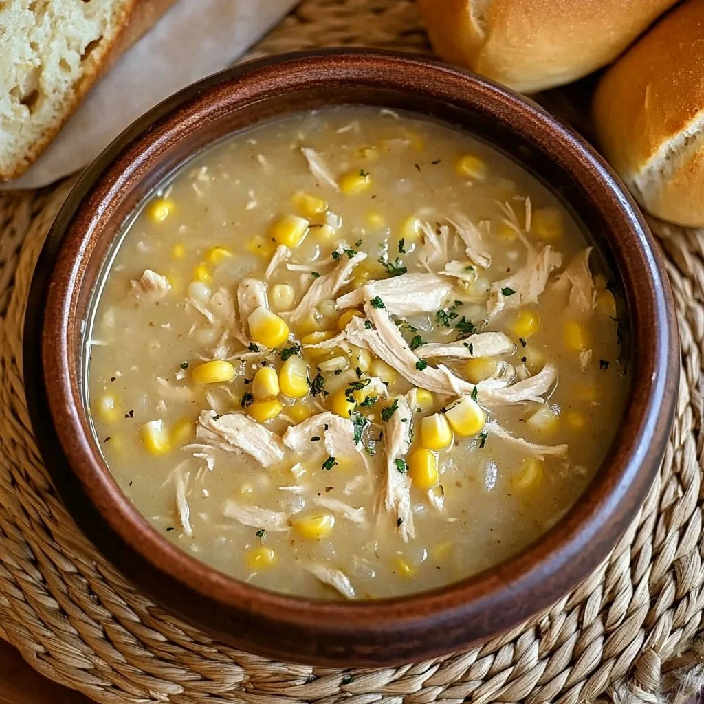 Pennsylvania Dutch Chicken Corn Soup with Dumplings