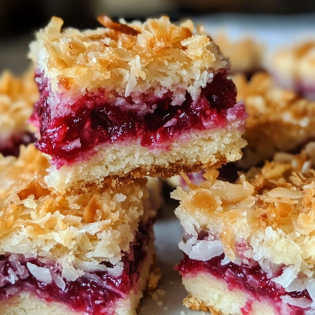 Raspberry Coconut Bars Recipe