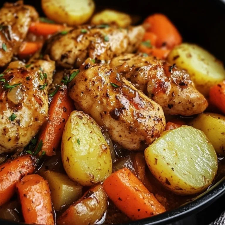 Slow Cooker Garlic Butter Chicken with fresh vegetables in a meal setting