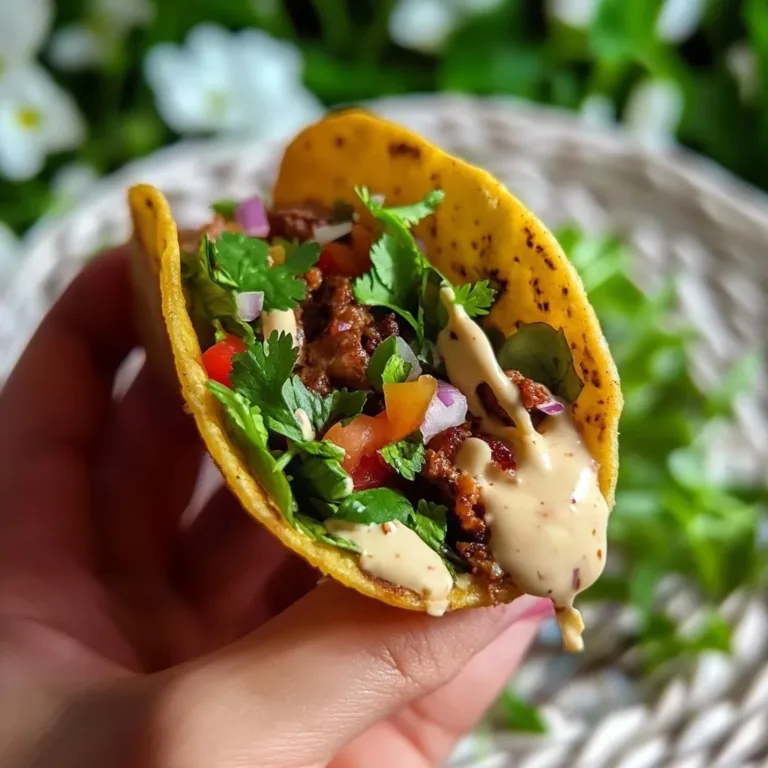 Delicious Speedy Smash Chicken Caesar Tacos ready to enjoy.