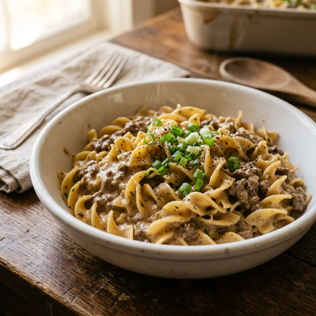 Beef and Sour Cream Noodle Casserole
