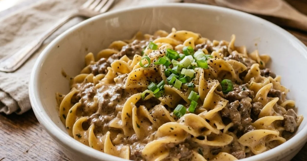 Beef and Sour Cream Noodle Casserole