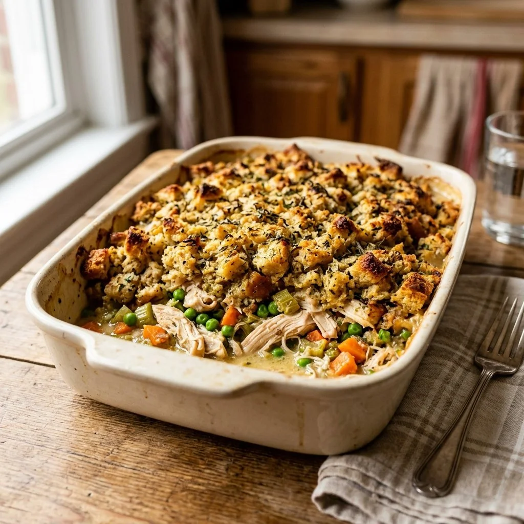 Chicken and Stuffing Casserole