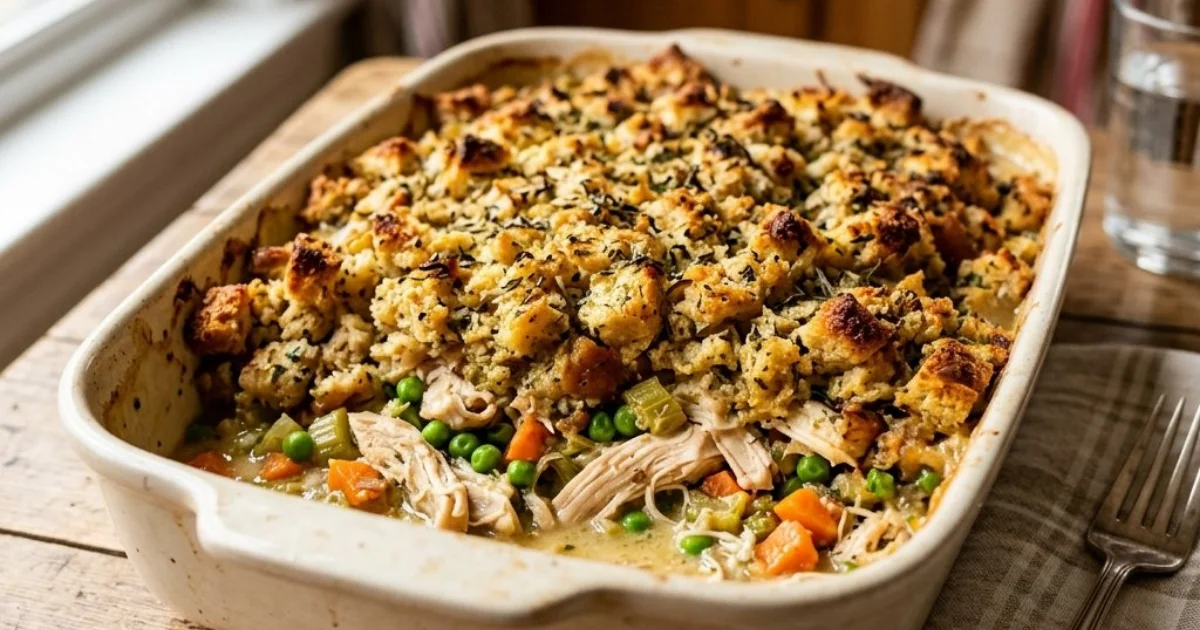 Chicken and Stuffing Casserole