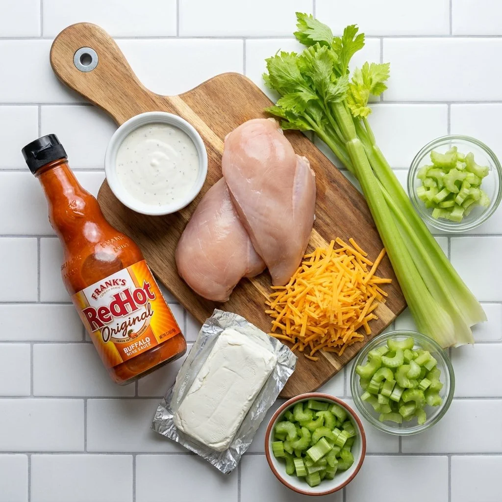 Crockpot Buffalo Chicken Dip