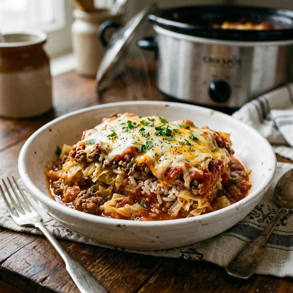 Crockpot Cabbage Roll Casserole