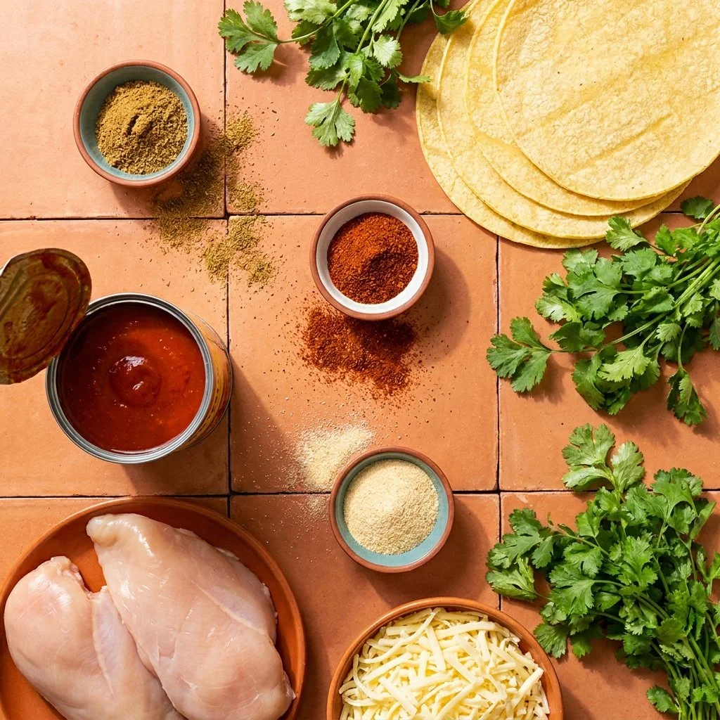 Crockpot Chicken Enchilada Filling
