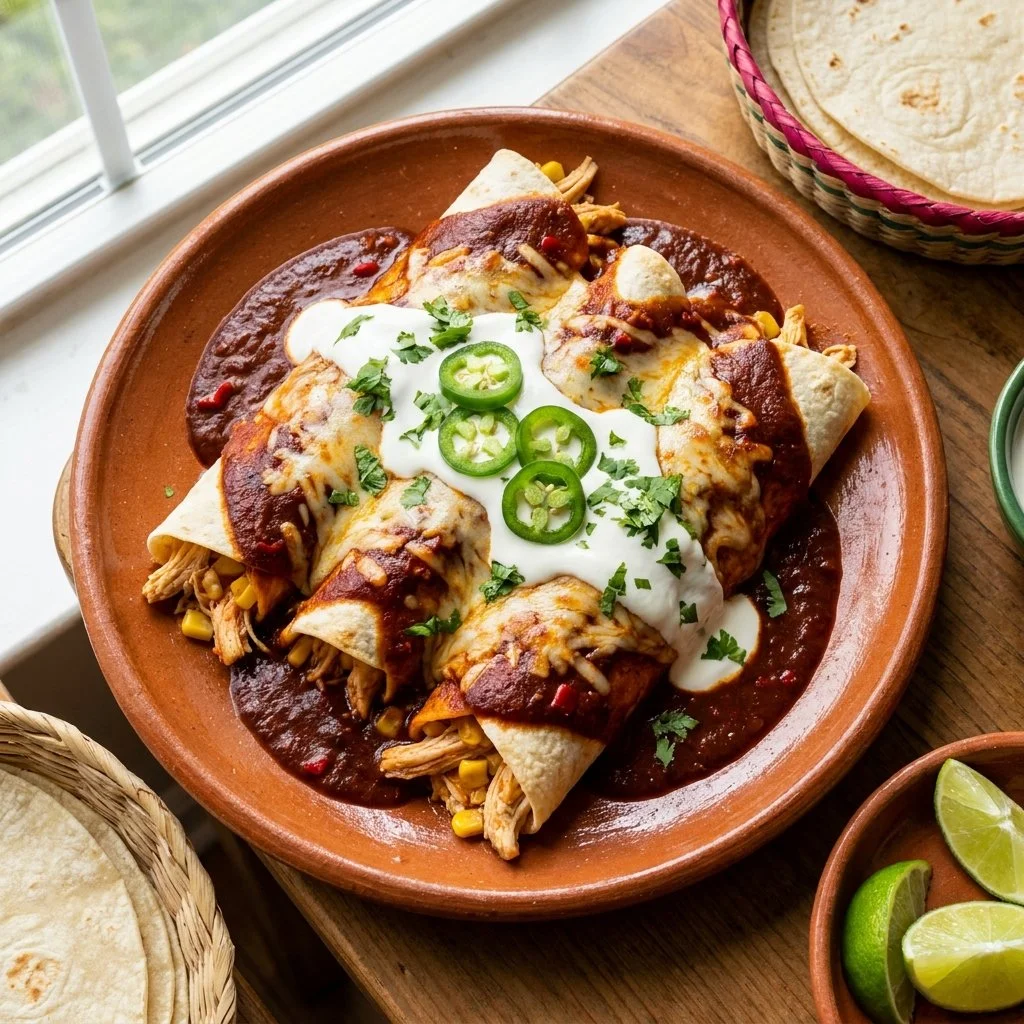 Crockpot Chicken Enchilada Filling