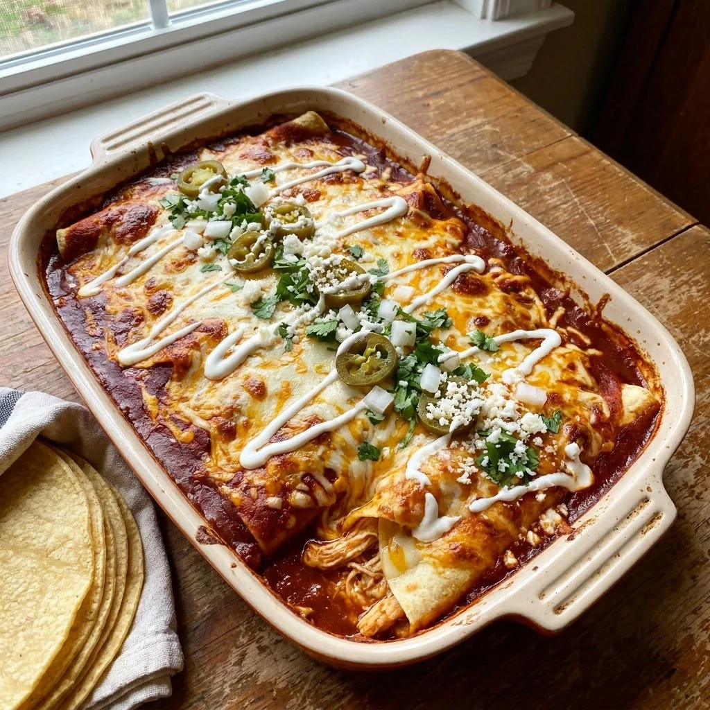 Crockpot Chicken Enchilada Filling