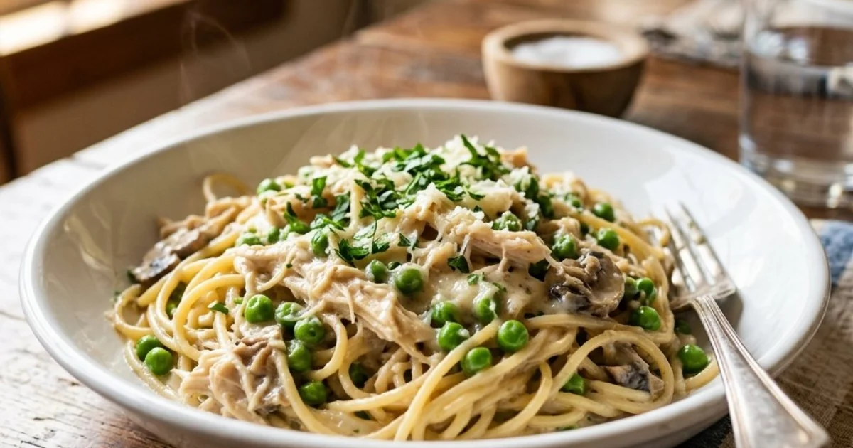 Crockpot Chicken Tetrazzini