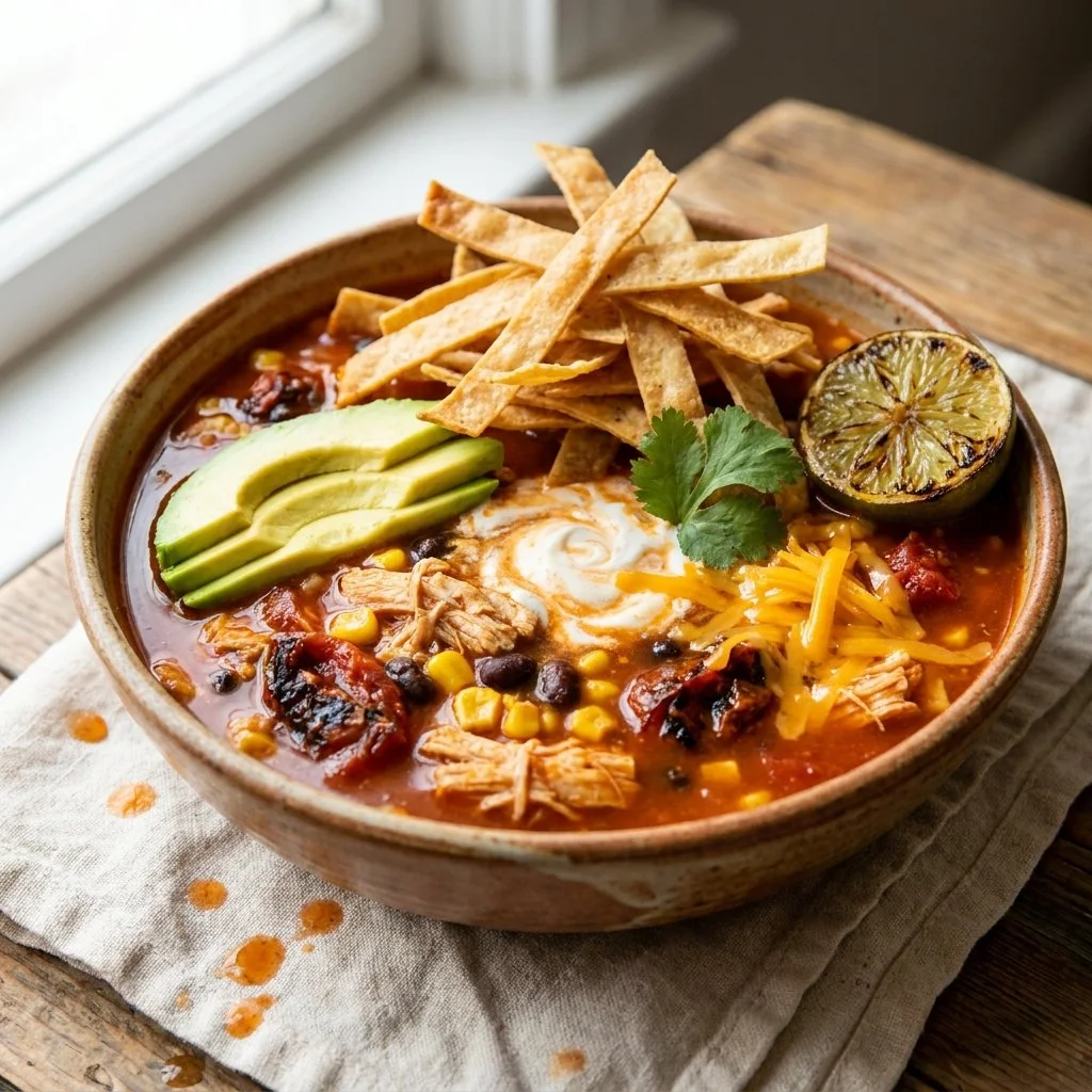 Crockpot Chicken Tortilla Soup