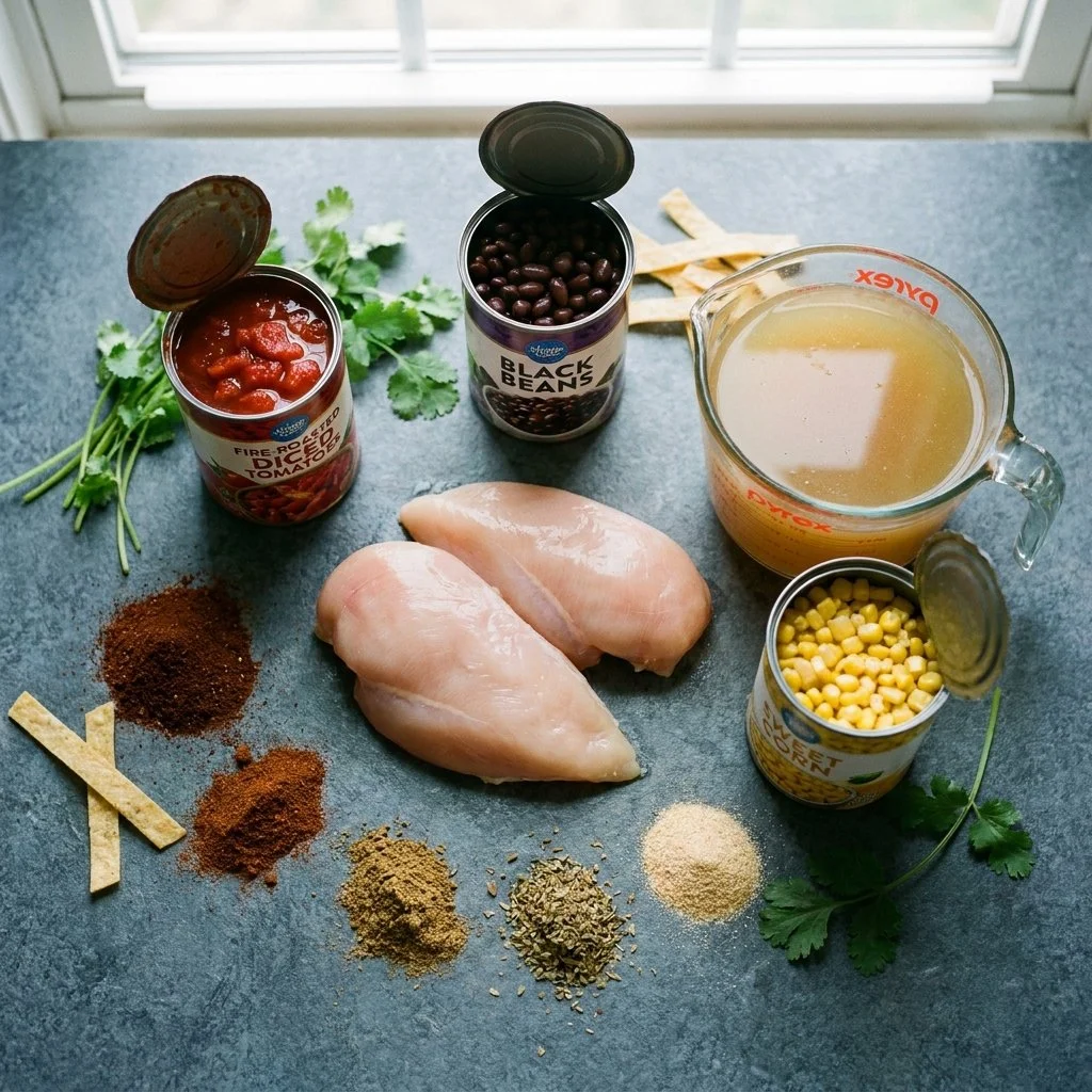 Crockpot Chicken Tortilla Soup Variation 5