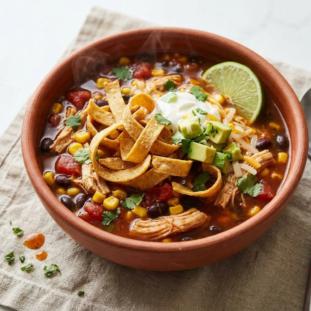 Crockpot Chicken Tortilla Soup Variation 5
