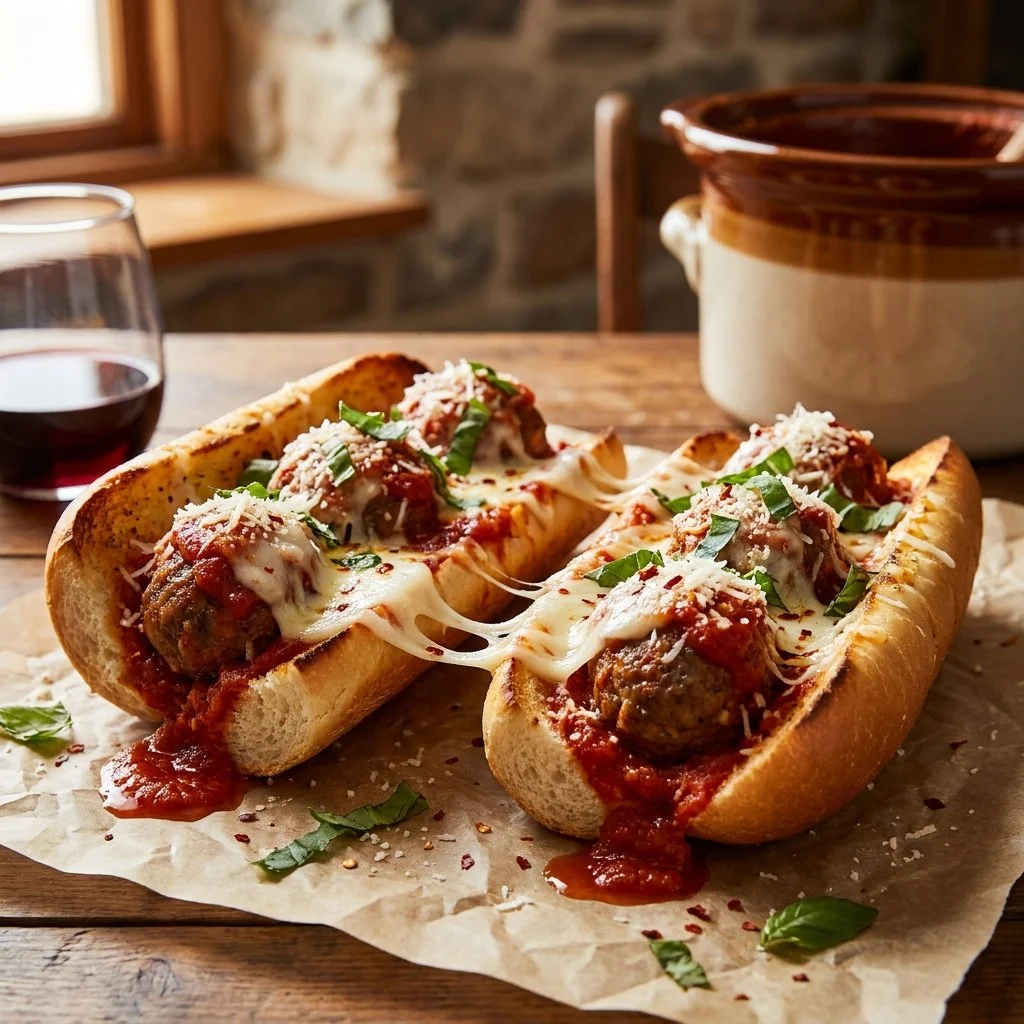Crockpot Meatball Subs