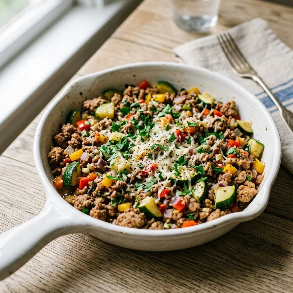 Ground Turkey Zucchini Skillet