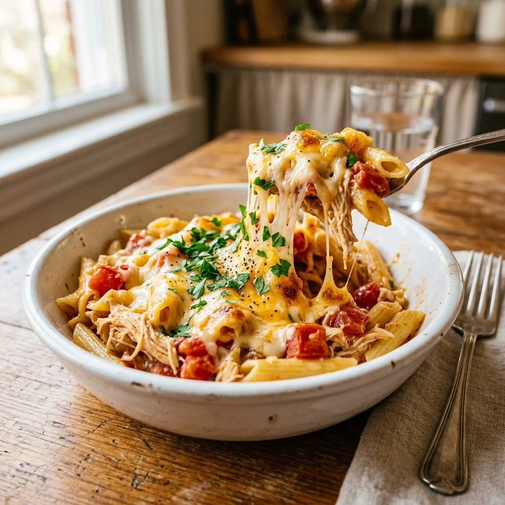 Slow Cooker Cheesy Chicken Penne