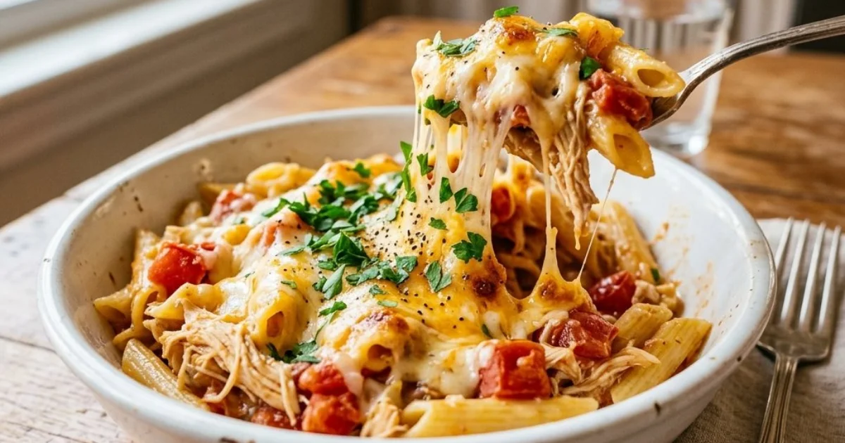 Slow Cooker Cheesy Chicken Penne