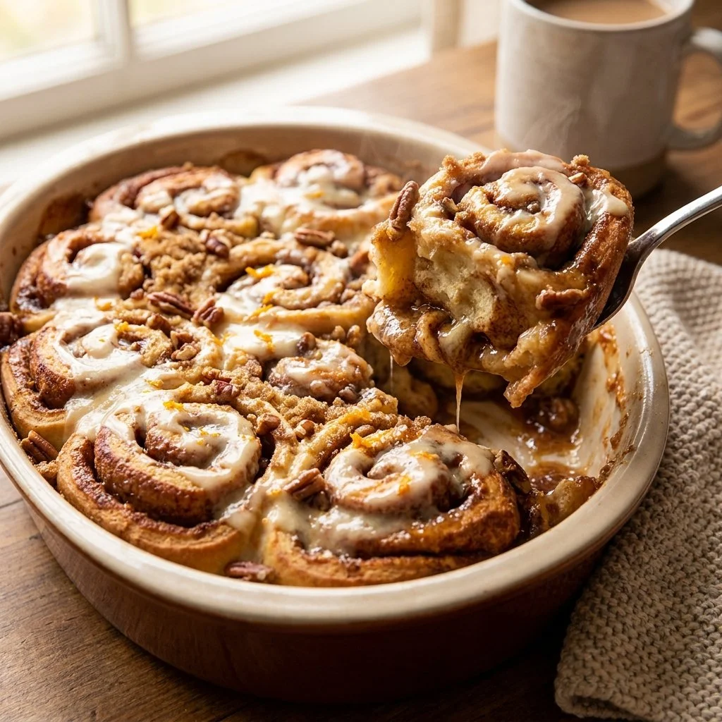 Slow Cooker Cinnamon Roll Casserole