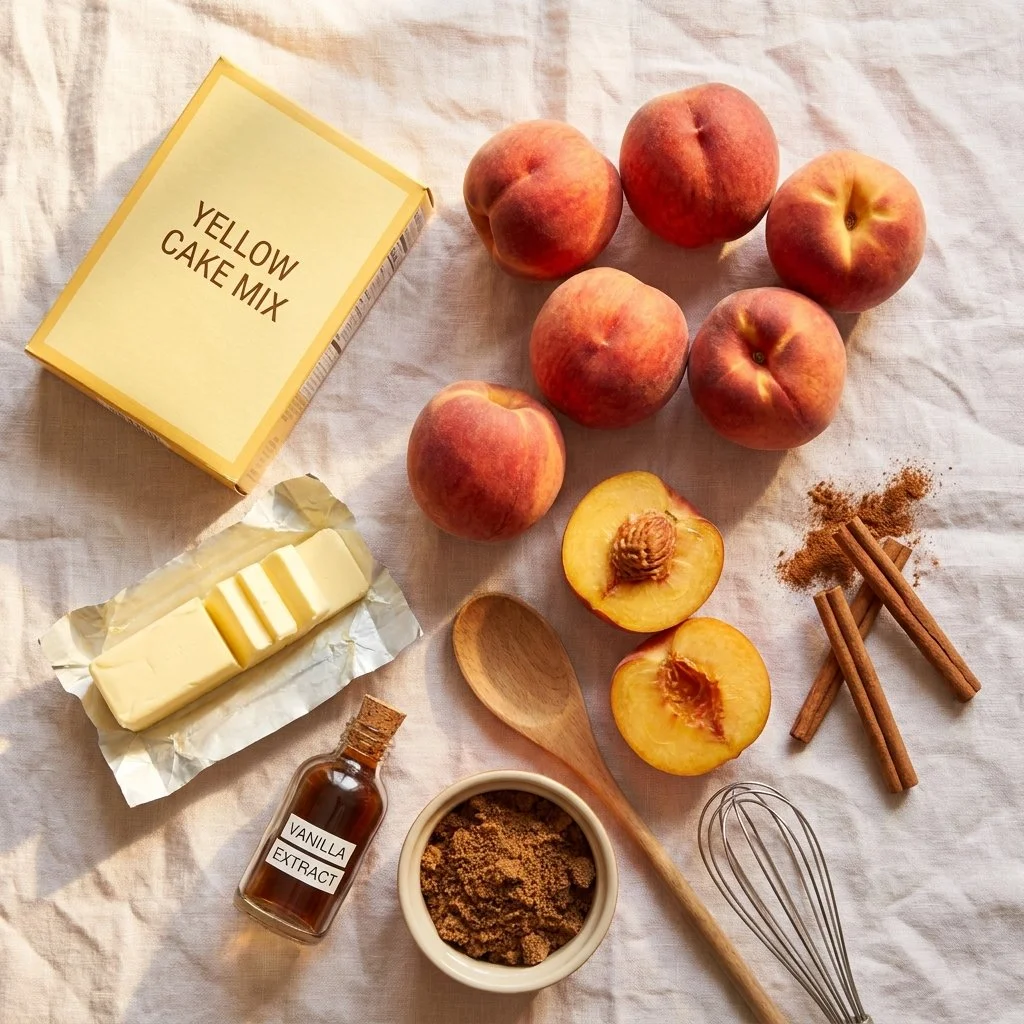 Slow Cooker Peach Cobbler