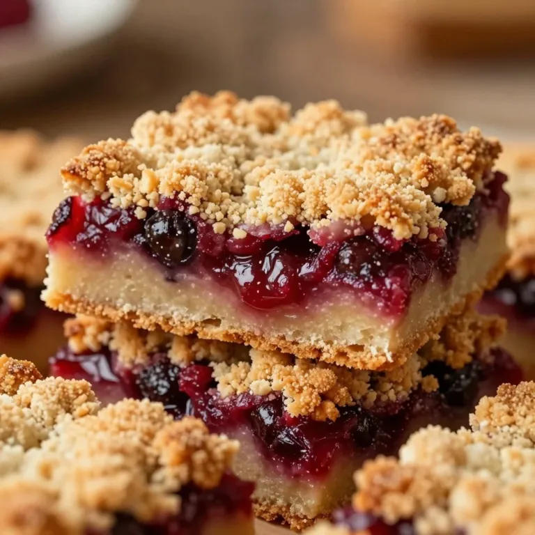 Delicious homemade rhubarb bars served on a rustic wooden table