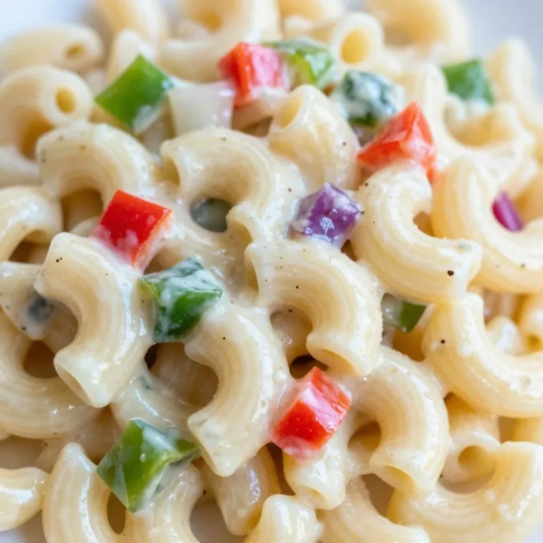 Gordon Ramsay's creamy macaroni salad garnished with fresh herbs