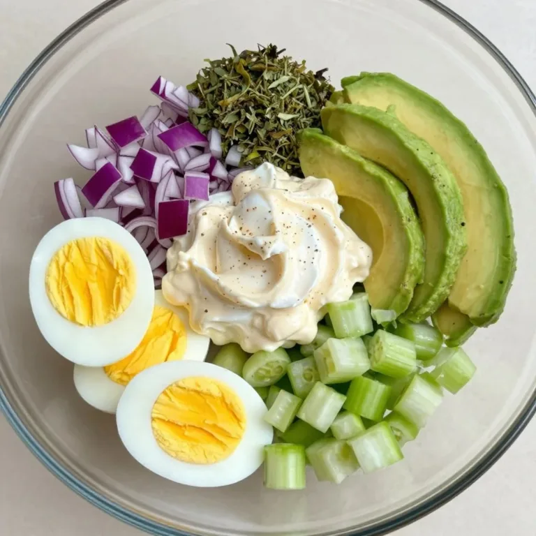 Herby avocado egg salad ready in 10 minutes, packed with flavor and nutrients.