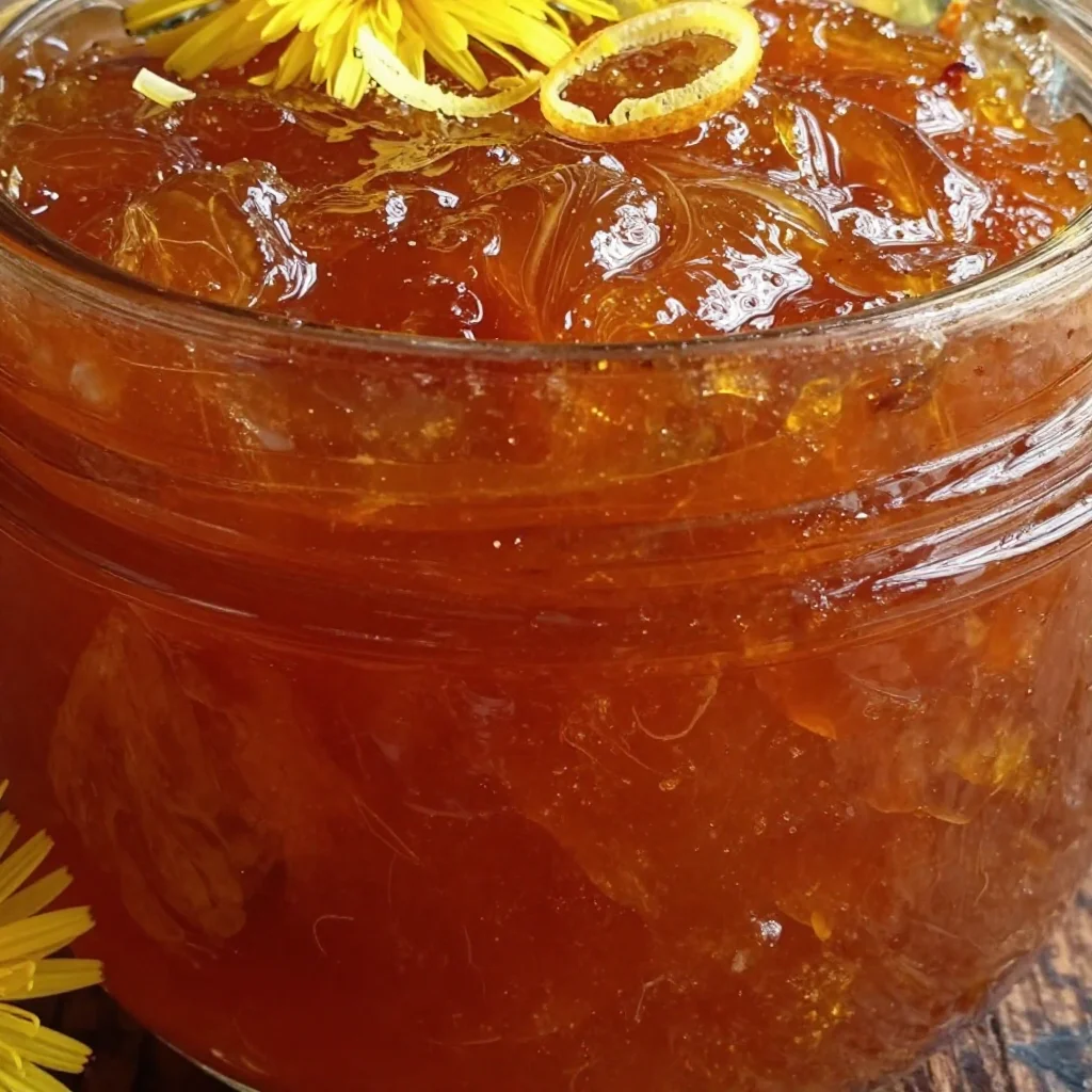 Homemade Dandelion Jelly Recipe with Vanilla Bean and Lemon Zest