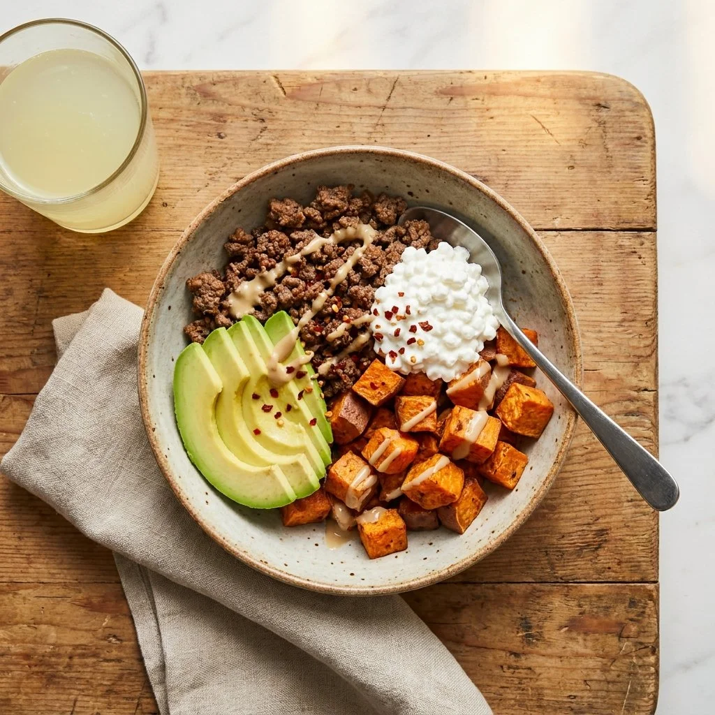 Hot Honey Ground Beef Bowls