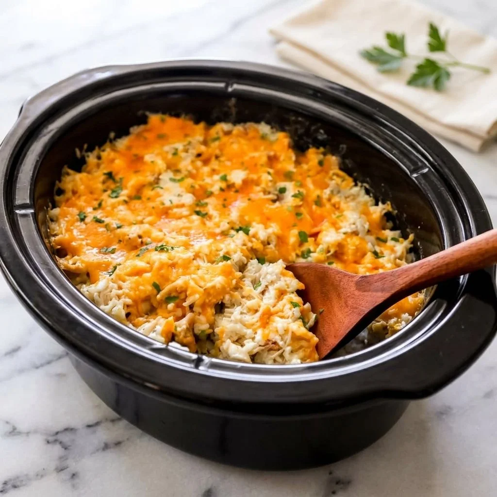 5-Ingredient Crockpot Chicken and Rice