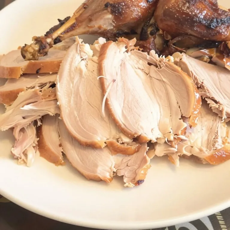 Maple and apple brined wild turkey dish served on a plate
